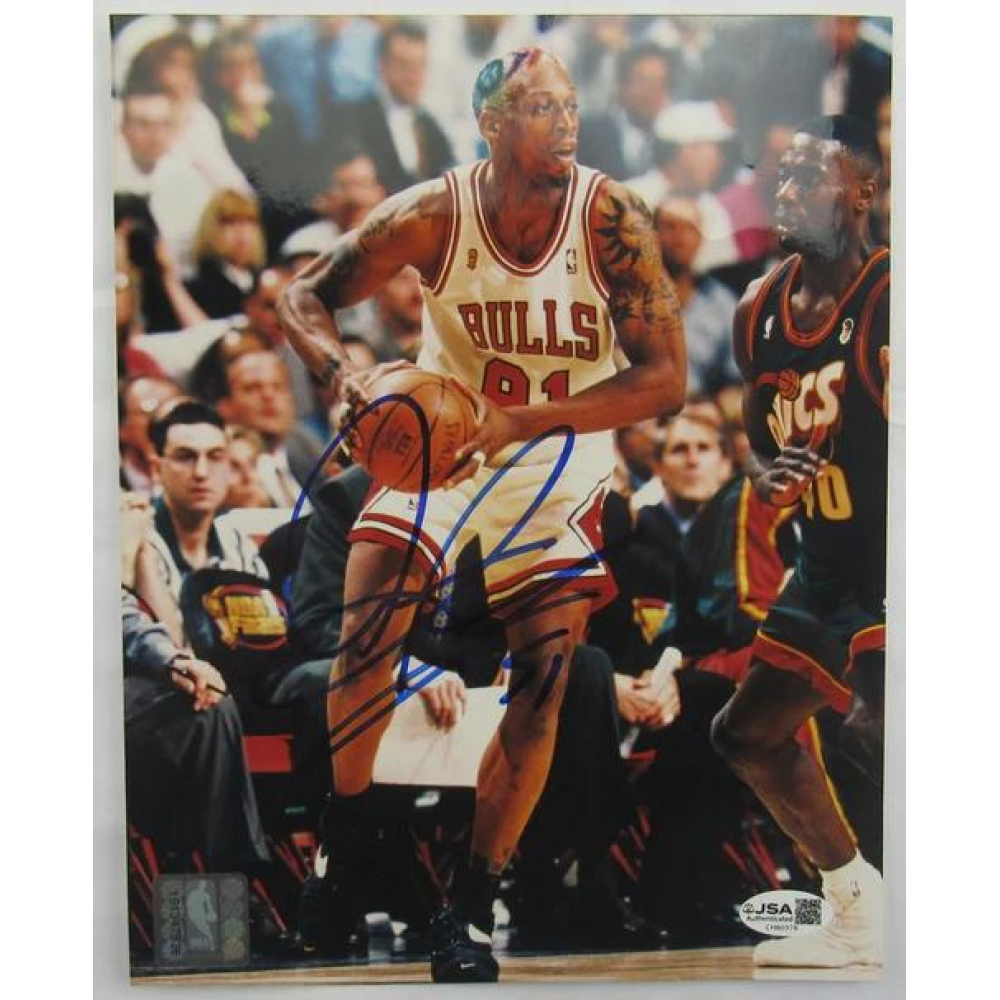 Dennis Rodman Signed Bulls 8x10 Photo (JSA) at PristineAuction.com
