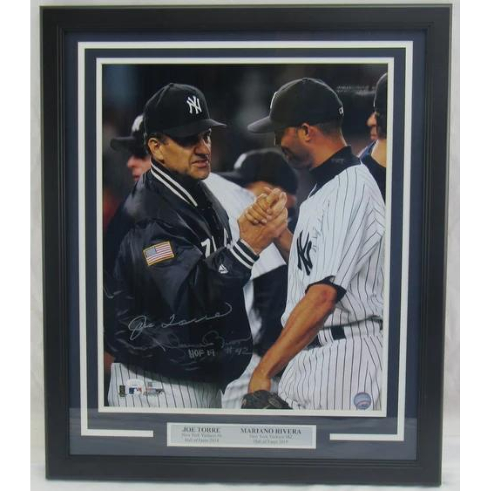 Joe Torre & Mariano Rivera Signed Yankees Custom Framed Photo Inscribed "HOF 19" (JSA) at PristineAuction.com