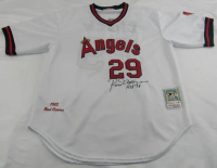 Rod Carew Signed Angels Mitchell & Ness Authentic Jersey Inscribed "HOF 91" (JSA) at PristineAuction.com
