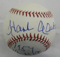 Hank Aaron Signed OML Baseball Inscribed "57 MVP" (JSA) at PristineAuction.com
