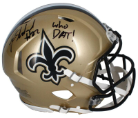 Rashid Shaheed Signed Saints Full-Size Authentic On-Field Speed Helmet Inscribed "Who Dat" (Beckett) at PristineAuction.com