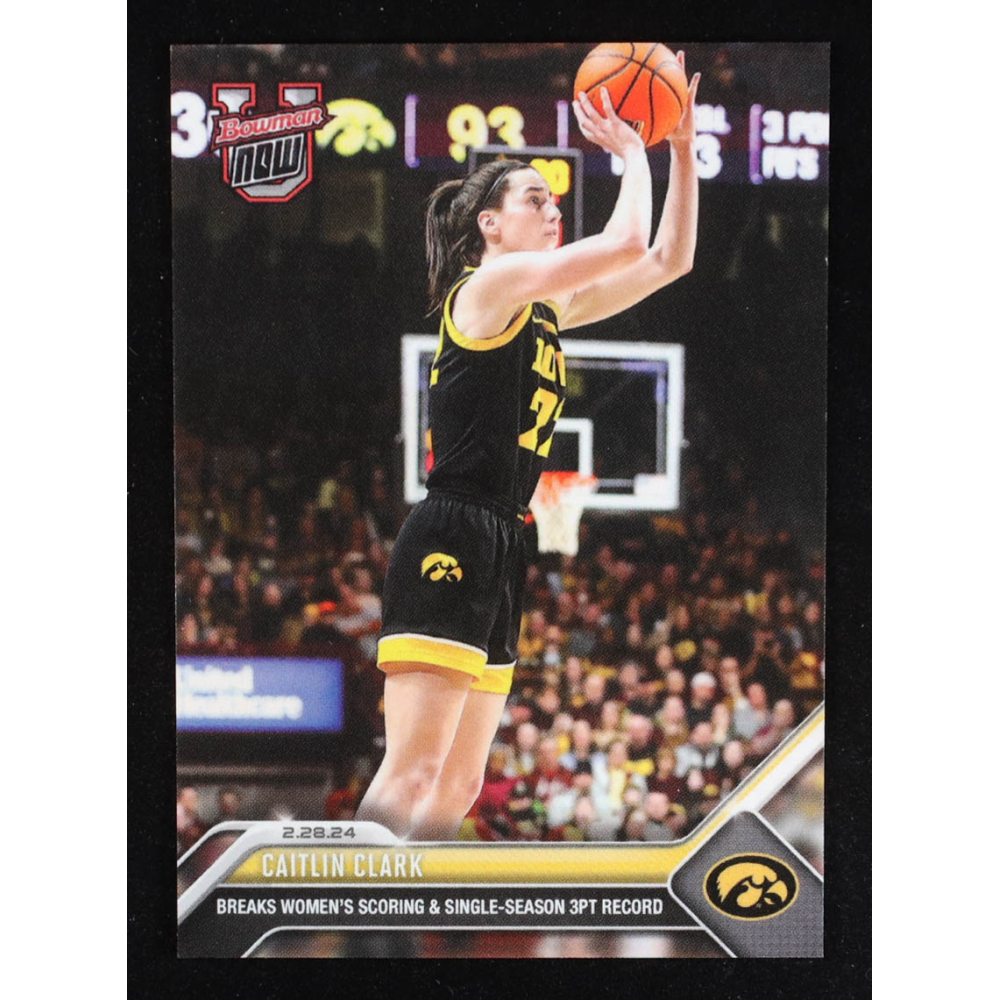 Caitlin Clark 2023-24 Bowman University Now #59 RC at PristineAuction.com