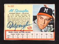 Al Spangler Signed 1962 Post #157 (Beckett) at PristineAuction.com