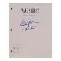 Charlie Sheen Signed "Wall Street" Movie Script Inscribed "Bud Fox" (JSA) at PristineAuction.com