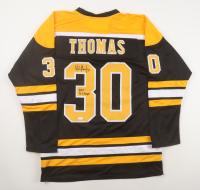 Tim Thomas Signed Jersey Inscribed "2011 SC Champs" (JSA) at PristineAuction.com