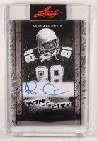 Michael Irvin 2025 Leaf Sports Heroes Win City Autographs Clear Purple #WCMI1 #3/4 at PristineAuction.com