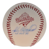 John Wetteland Signed 1996 World Series Logo Baseball Inscribed "WS MVP '96" (Steiner) at PristineAuction.com