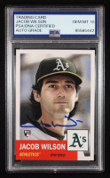 Jacob Wilson Signed 2025 Topps Living #816 RC (PSA | Autograph Graded 10) at PristineAuction.com