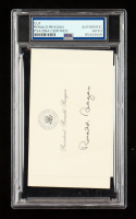 Ronald Reagan Signed Index Card (PSA) at PristineAuction.com