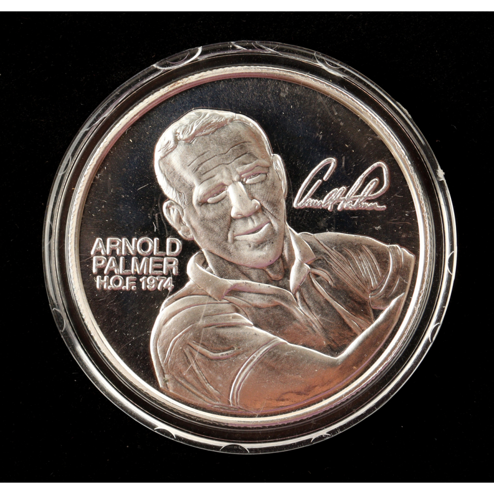 Arnold Palmer PGA Tour World Golf Hall of Fame 1oz Fine Silver Coin at PristineAuction.com