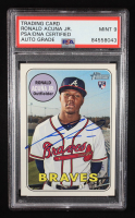 Ronald Acuna Jr. Signed 2018 Topps Heritage #580 RC (PSA | Autograph Graded PSA 9) at PristineAuction.com