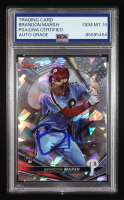 Brandon Marsh Signed 2022 Bowman's Best Atomic Refractors #51 RC (PSA | Autograph Graded 10) at PristineAuction.com
