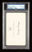 Ronald Reagan Signed Index Card (PSA) at PristineAuction.com