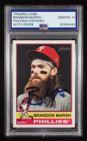 Brandon Marsh Signed 2025 Topps Heritage #248 (PSA | Autograph Graded 10) at PristineAuction.com