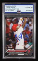 Johan Rojas Signed 2023 Topps Now #573 RC (PSA | Autograph Graded 10) at PristineAuction.com