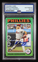 Orion Kerkering Signed 2024 Topps Heritage #669 RC (PSA Authentic) at PristineAuction.com