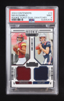 Drake Maye/Jayden Daniels 2024 Panini Contenders Rookie Ticket Dual Swatches #13 RC (PSA 9) at PristineAuction.com