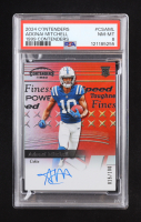 Adonai Mitchell 2024 Panini Contenders '99 Contenders Speed Red #22 #015/100 RC (PSA 8) at PristineAuction.com
