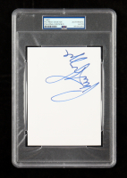 Patrick Swayze Signed 4x6 Index Card (PSA) at PristineAuction.com