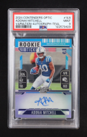 Adonai Mitchell 2024 Panini Contenders Optic Variations Teal #108 AU RC (PSA 9) at PristineAuction.com