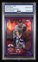 Jake Irvin Signed 2023 Topps Chrome Update Purple Refractors #USC203 RC #036/250 (PSA | Autograph Graded 10) at PristineAuction.com