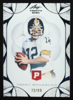 Terry Bradshaw 2024 Leaf Trinity Pristine Auction Autograph Blue #90 #73/99 at PristineAuction.com