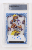 Jayden Daniels 2024 Leaf Metal Signature Series Independence Day Exclusive Auto Pre-Production Proof Clear Uncle Sam #NNO #1/1 RC at PristineAuction.com