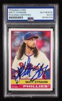 Matt Strahm Signed 2025 Topps Heritage #7 (PSA Authentic) at PristineAuction.com