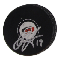 Dougie Hamilton Signed Hurricanes Logo Hockey Puck (JSA) at PristineAuction.com