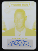 Jeff Nelson 2024 Press Pass Premium Collection Autographed Printing Plate Yellow #PBJN1 #1/1 at PristineAuction.com
