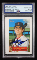 Marcelo Mayer Signed 2022 Topps Heritage Minors '73 Topps Pin Up #73PU1 RC (PSA Authentic) at PristineAuction.com