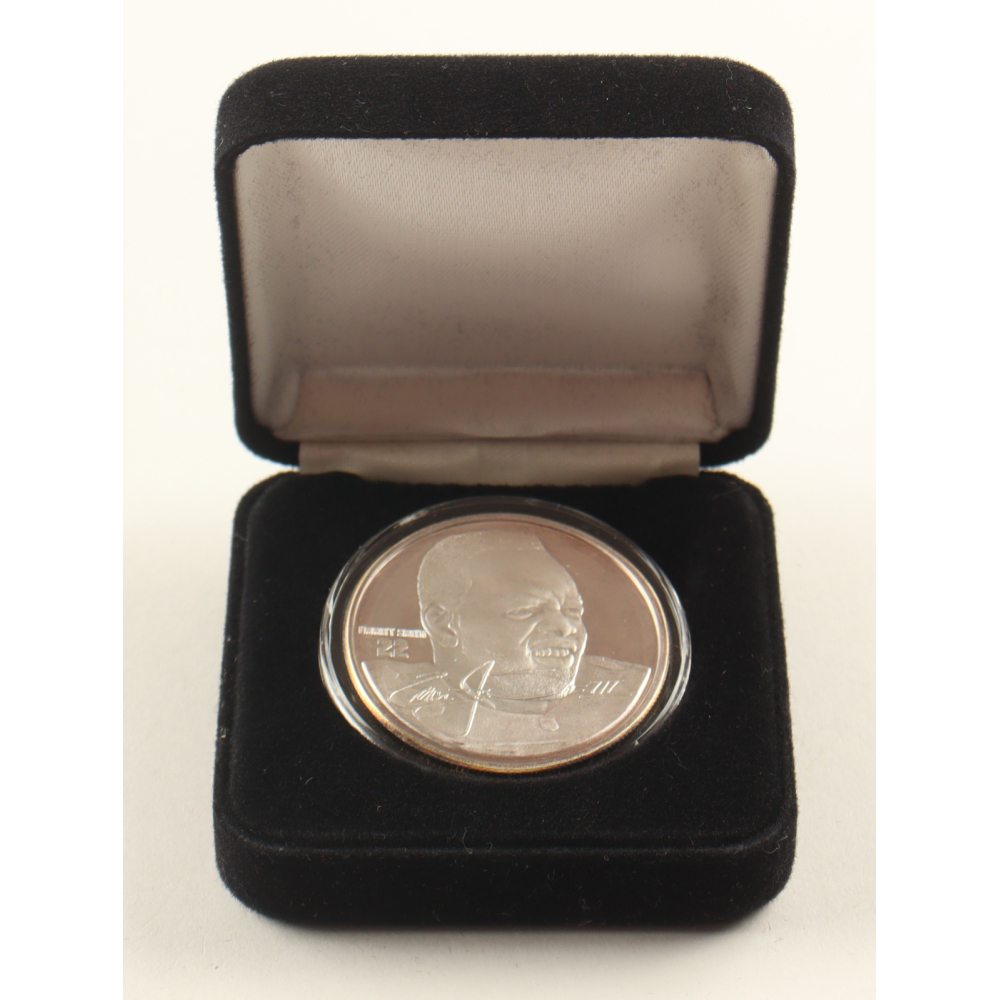 Emmitt Smith LE The Highland Mint .999 Fine Silver Coin With Display Case at PristineAuction.com