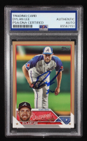 Dylan Lee Signed 2023 Topps Update Gold #US34 #1728/2023 (PSA Authentic) at PristineAuction.com