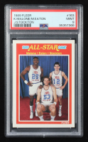 Karl Malone AS / John Stockton / Mark Eaton 1989-90 Fleer #163 (PSA 9) at PristineAuction.com
