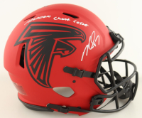 Michael Vick Signed Falcons Full-Size Authentic On-Field Rave Alternate Speed Helmet Inscribed "Madden Cheat Code" (Beckett) at PristineAuction.com