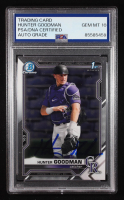 Hunter Goodman Signed 2021 Bowman Chrome Draft #BDC66 RC (PSA | Autograph Graded 10) at PristineAuction.com