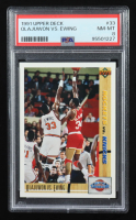 Hakeem Olajuwon / Patrick Ewing 1991-92 Upper Deck #33 (PSA 8) at PristineAuction.com