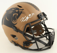 Xavier Legette Signed Panthers Full-Size On-Field Salute To Service Alternate Speed Helmet (Beckett) at PristineAuction.com