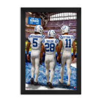 Anthony Richardson, Jonathan Taylor & Michael Pittman Jr. Colts Custom Framed Art Print at PristineAuction.com