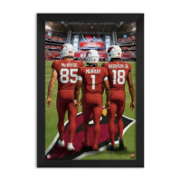 Kyler Murray, Trey McBride & Marvin Harrison Jr. Cardinals Custom Framed Art Print at PristineAuction.com