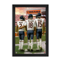 Caleb Williams, Rome Odunze & DJ Moore Bears Custom Framed Art Print at PristineAuction.com
