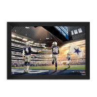 Dak Precott & CeeDee Lamb Cowboys Custom Framed Art Print at PristineAuction.com