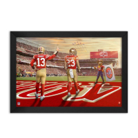 Brock Purdy & Christian McCaffrey 49ers Custom Framed Art Print at PristineAuction.com