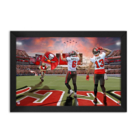 Baker Mayfield & Mike Evans Buccaneers Custom Framed Art Print at PristineAuction.com