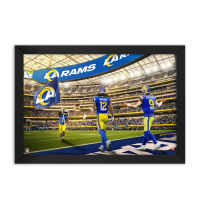 Matthew Stafford & Puka Nacua Rams Custom Framed Art Print at PristineAuction.com