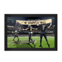 Tyler Shough & Chris Olave Saints Custom Framed Art Print at PristineAuction.com