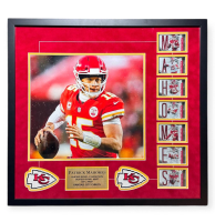 Patrick Mahomes Chiefs Custom Framed Set of (7) 2019 Elite Spellbound Cards at PristineAuction.com