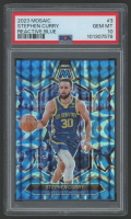 Stephen Curry 2023-24 Panini Mosaic Mosaic Reactive Blue #3 (PSA 10) at PristineAuction.com