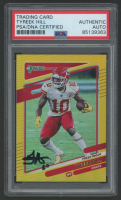 Tyreek Hill Signed 2021 Donruss Press Proof Gold #117A (PSA) at PristineAuction.com