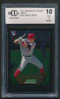 Mike Trout 2011 Bowman Chrome Draft #101 RC (BCCG 10) at PristineAuction.com